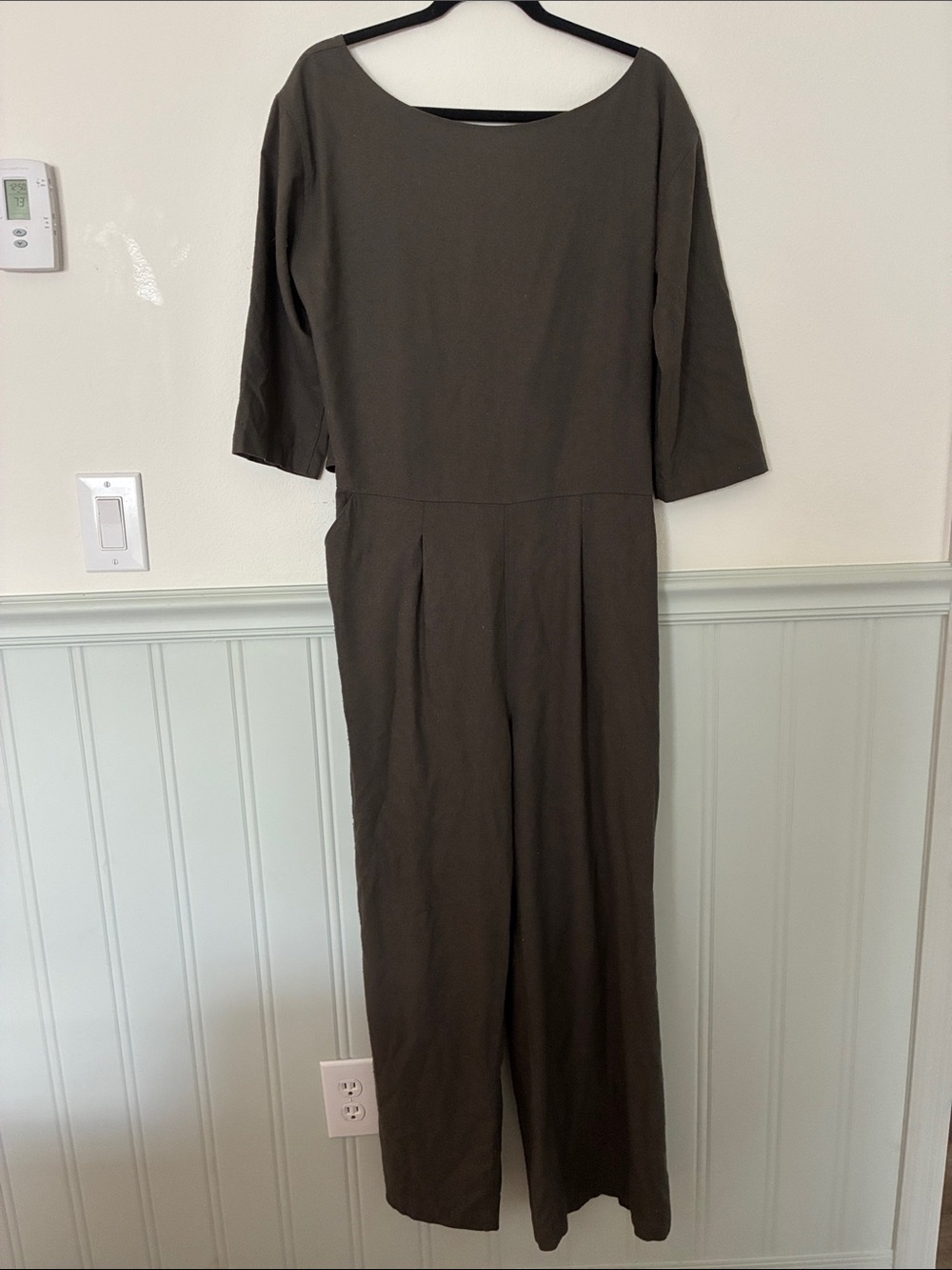 OZMA Olive Green Wide-Leg Jumpsuit